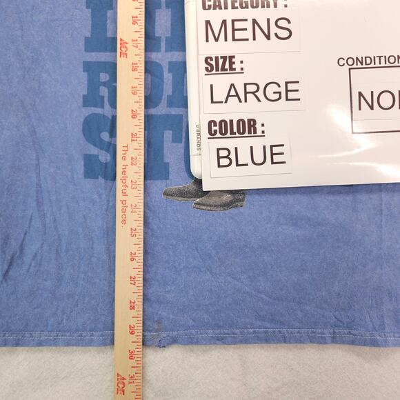 Authentic Bob Dylan Band Short Sleeve Graphic T Shirt Adult Mens Size L Blue - Picture 9 of 10